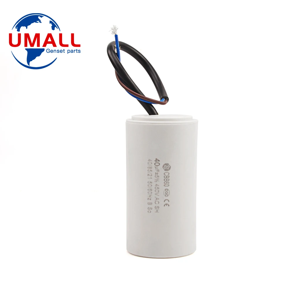 CBB60 450V AC 40uf running motor start ac film capacitor power electric motor compressor air conditioners spare parts