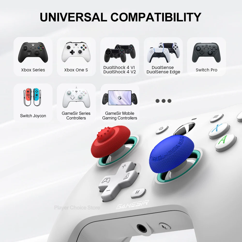 GameSir Joysticks Caps Colorful Silicon Thumb Grips Caps for GameSir Gamepads Xbox One Series Switch Pro and PS4 PS5 Controllers