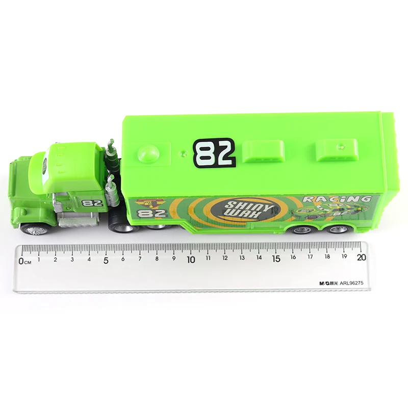 Disney Pixar Cars Trucks With Car Mack Truck Ramirez 51 Dinoco 42 Racing Toy 1:55 Die Casting Tank Coat Model Children's Gifts