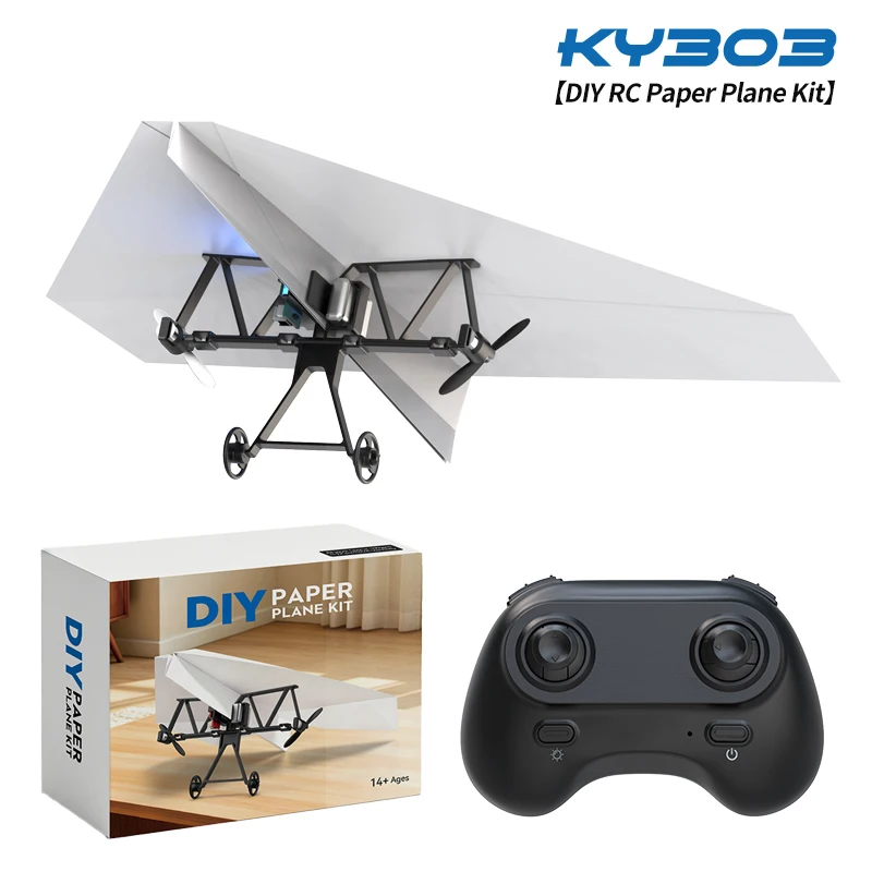 KY303 DIY Drone Paper RC Plane 2.4G Electric Mini Remote Control Glider Technology Model Develops children's Hands-on Skills