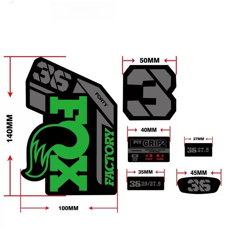Waterproof 2023 Fox36 AM Front Fork Vinyl Decal Decorative Sticker For All Terrain Mountain Bike Fork Color Update