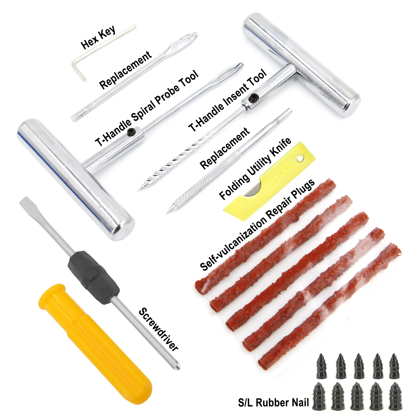 Kit antiperforación para motocicleta, reparación de neumáticos planos, parche Original, herramientas automotrices, juego de reparación de neumáticos