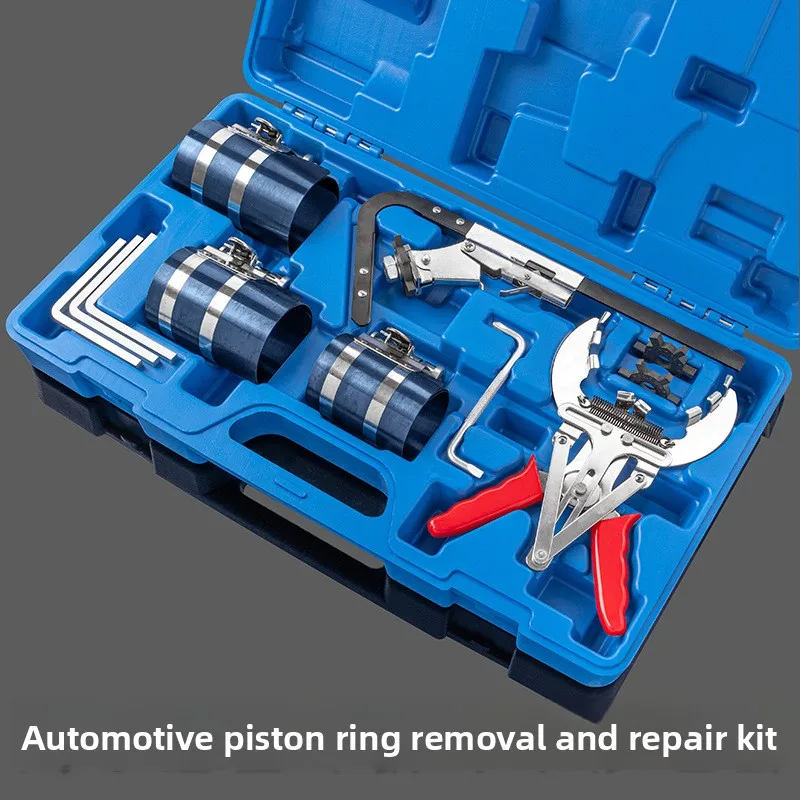 Automotive piston ring compressor, piston ring installation tool, multi-function, piston ring calipers, auto repair and warranty
