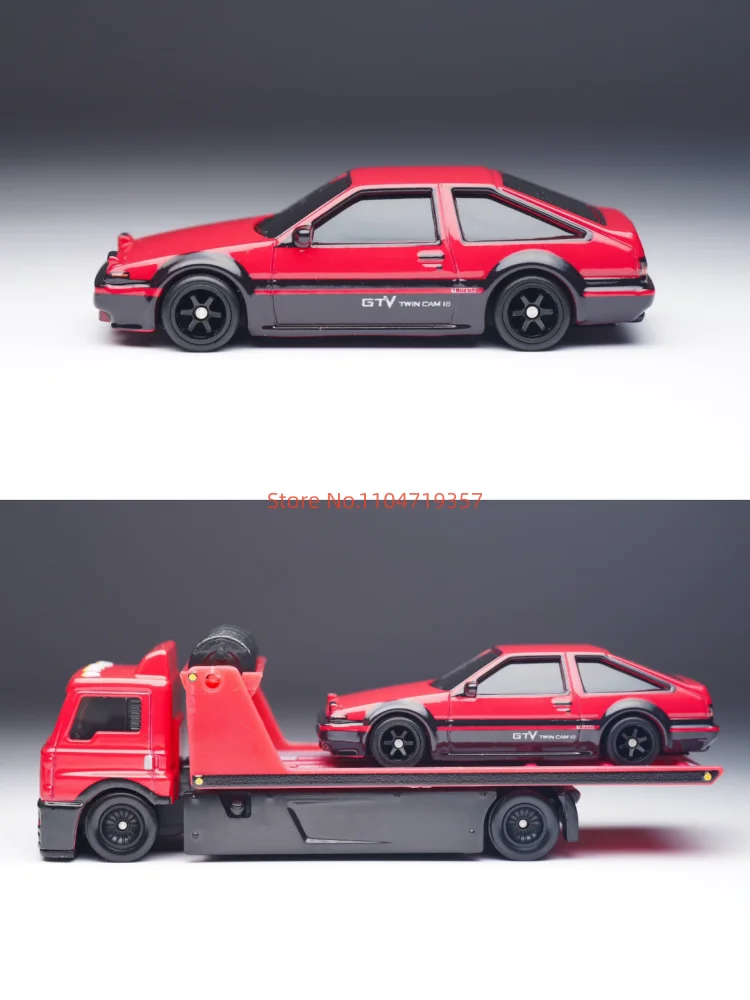Hot Wheels Premium Car Culture Team Conjunto de transporte Ferrari 250 Lykan Hypersport Toyota Ae86 Escala 1:64 Vehículo de recogida fundido a presión