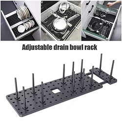 Telescopic Drawer Type Bowl Pot Storage Holder Drawer Organizer Tray Kitchen Shelf Organizer Dish Drying Rack