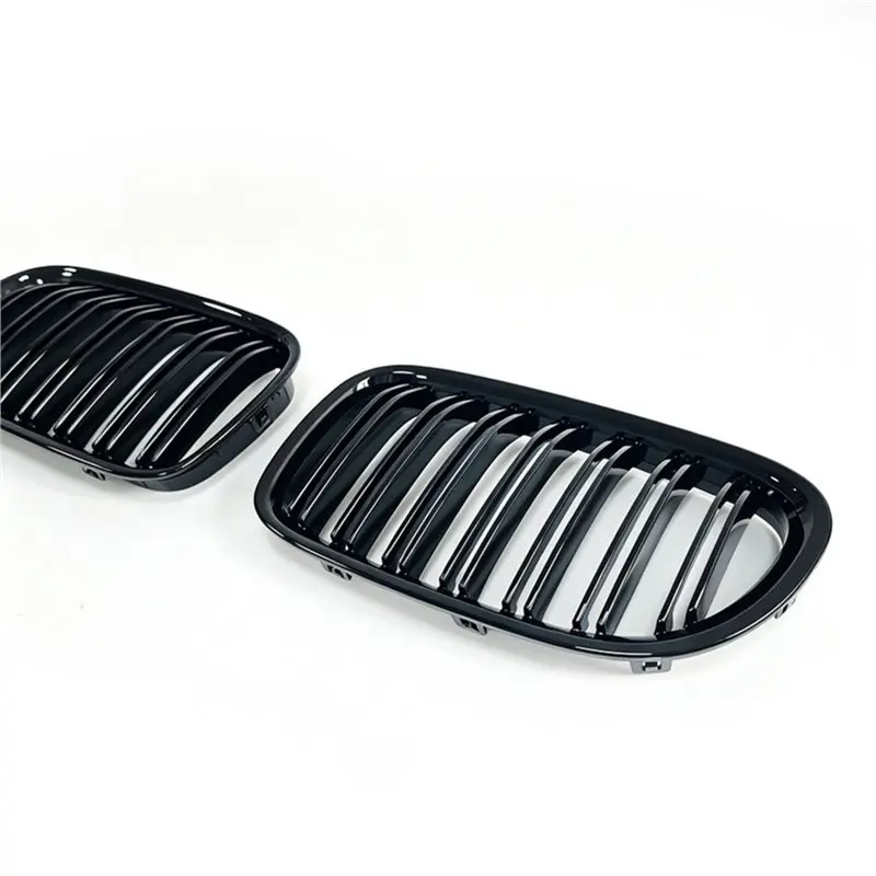 AB96-Front Bumper Kidney Grille Replacement For BMW 7 Series F01 2007-2014 Car Accessories Double Line Grill Sport Design