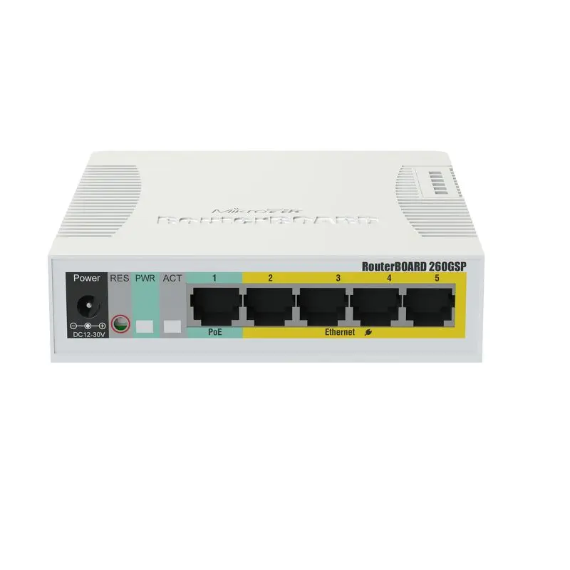 

RB260GSP/CSS106-1G-4P-1S Gigabit switch with 5 electrical ports and 1 SFP optical port