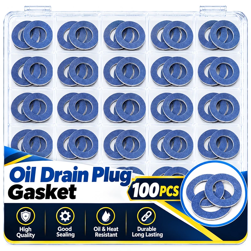 M12 Oil Drain Plug Gaskets for Toyota Engine Sump Plug Crush Washer Seal Replacement Part Seal Gasket Engine Kit 90430-12031