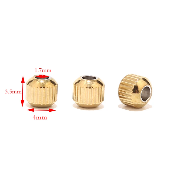 

100pcs Stainless Steel 4mm/6mm Tube Spacer Beads Ridged Cyclinder Loose Beads for DIY Jewelry Necklaces Bracelets Findings