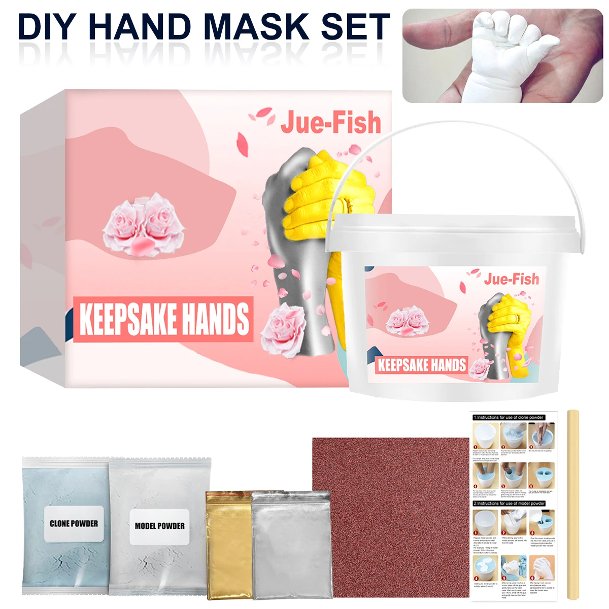 Hands Mold Casting Kit DIY Plaster Statue Molding Kit Clone Powder Model Powder Preserve Memories For Baby Wedding Couples Gifts