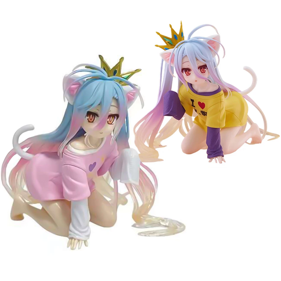 アニメーションアクションフィギュアノーゲームノーライフ白タイトデスクトップ車の装飾品コレクション PVC モデルおもちゃホリデーギフト在庫あり