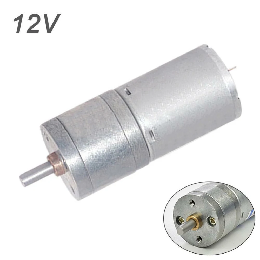 JGA25-370 12V Gear Motor DC Reducer DC Motor Electric Gear Motor High Torque 22RPM-1360 RPM Speed Hardware Accessories