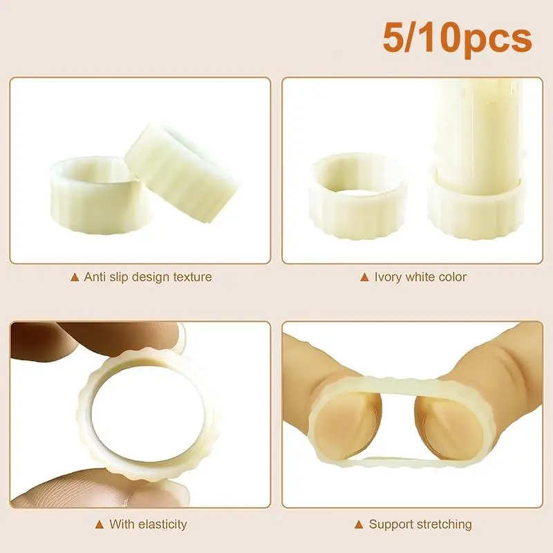 5/10pcs Heat Resistant Silicone Candle Stabilizing Sleeves Non-Slip Wax Drip Proof for New Year Party Table Decor