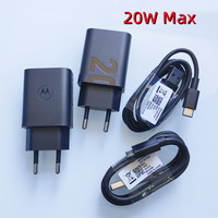 For Motorola Moto 20W Turbo Charger Fast Charging 12V1.67A EU Wall Power Adapter USB Micro/Type C Cable For Moto G6 G6 Plus G100
