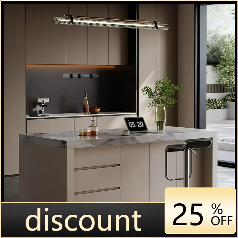 

LTT movable rock slab island dining table integrated open kitchen operation table bar table