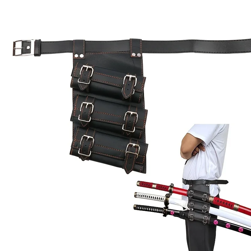 PU Leder Schwert Gürtel Holster Katana Anime Cosplay Kostüm Original Samurai Säbel Taille Echte Japanische Katana Scheide Halter
