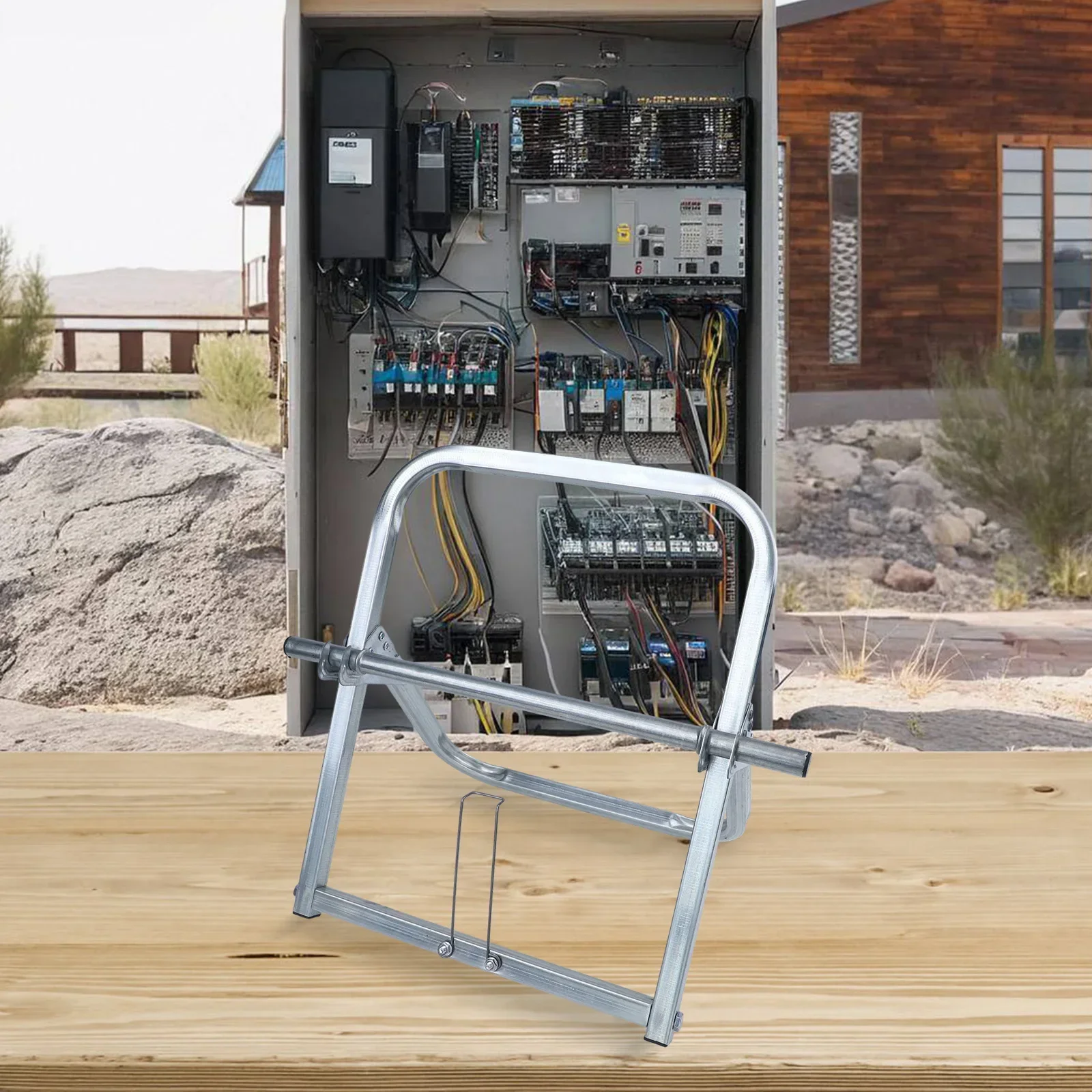 

Single Axle Dispenser Wire Spool Holder Compact Design Wire Rack System Wire Rack Silver For Ropes And Paracords