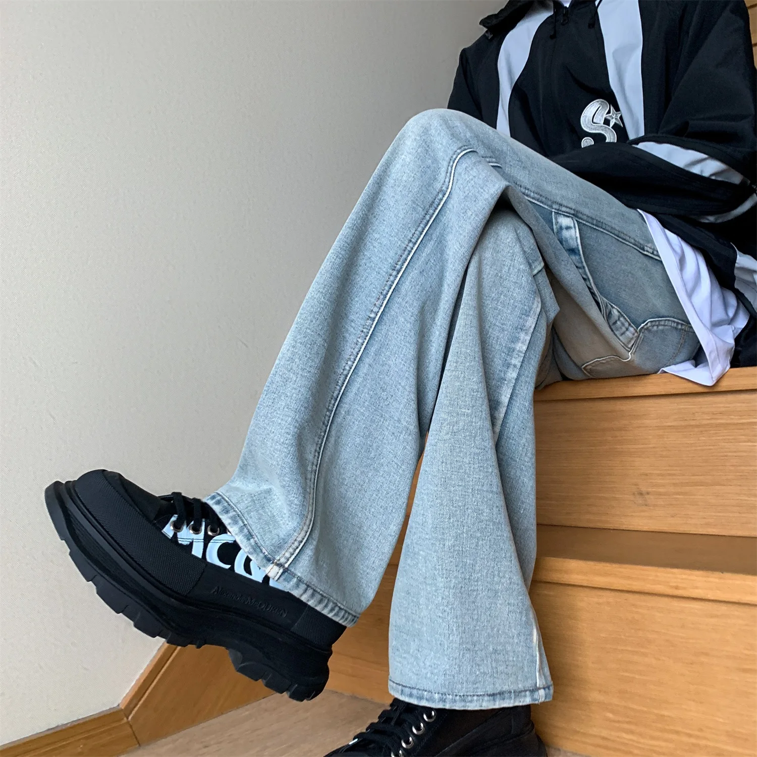 2023 Fashion Jeans For Men Youth Trousers Cross Denim Pants Streetwear Baggy Jeans Man Hip Hop Y2k Men Cargo Pant Punk Clothing