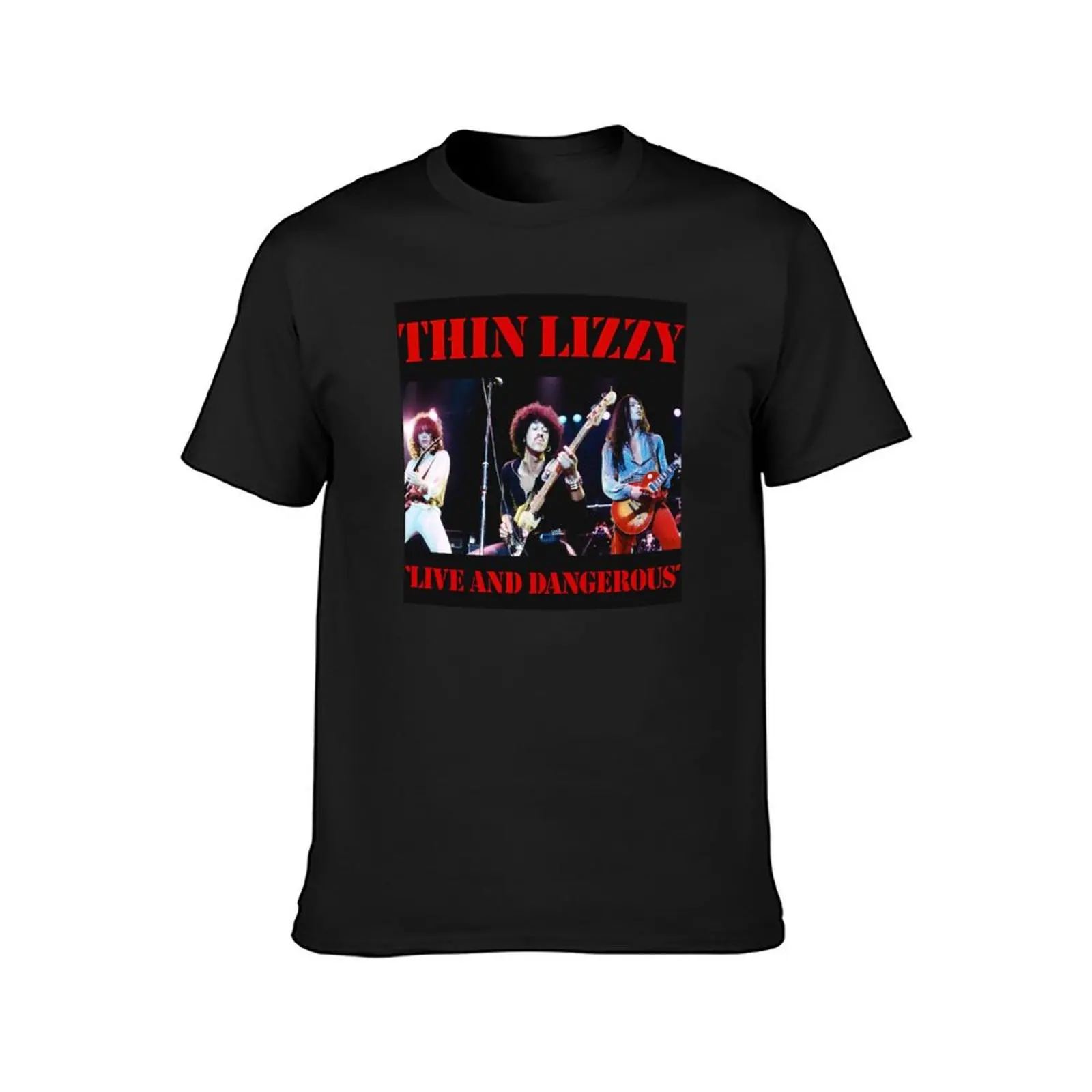 Thin Lizzy T-Shirt korean fashion cute tops plain t shirts men