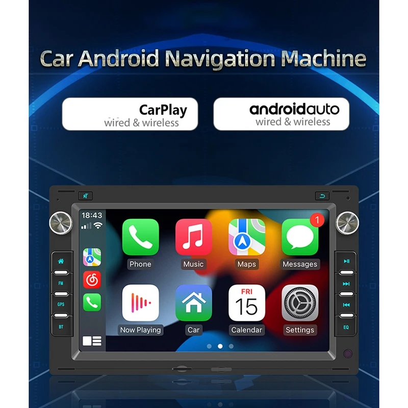 7Inch Car Touch Screen Wireless CarPlay Android Auto Car Portable Radio Bluetooth MP5 for Volkswagen Passat Lingyu 1+32G