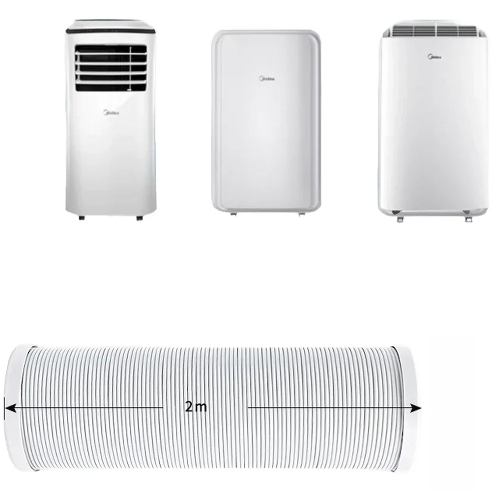 White AC Exhaust Hose High Temperature Resistant Air Duct Hose Portable Air Conditioner High Temperature Resistance