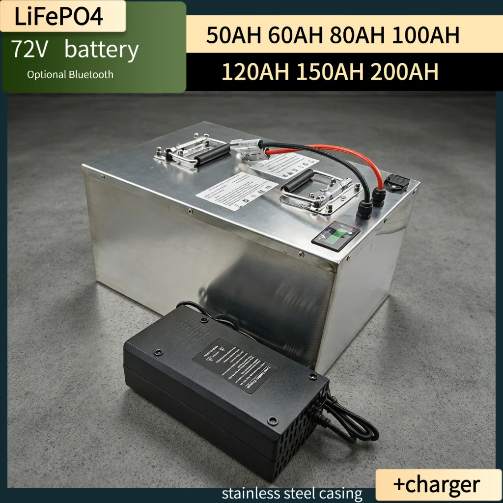 VoltPro-LifePo4 High Capacity 72V Lithium Battery 50Ah-200Ah for Golf Cart Electric Vehicle with Compatible Charger