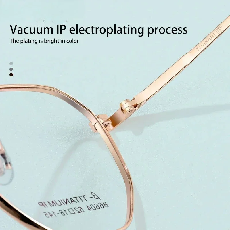 

Ollymurs New Fashion Retro Semi-Titanium Customizable Anti-Blue Light Glasses Simple Eyeglasses Prescription Photochromic 86604