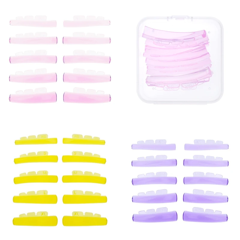 Nuevo 5 pares de almohadillas para permanente de pestañas de silicona con forma de corona, varillas de pestañas adhesivas, escudo de elevación, rizador de pestañas 3D, accesorios, herramientas de maquillaje