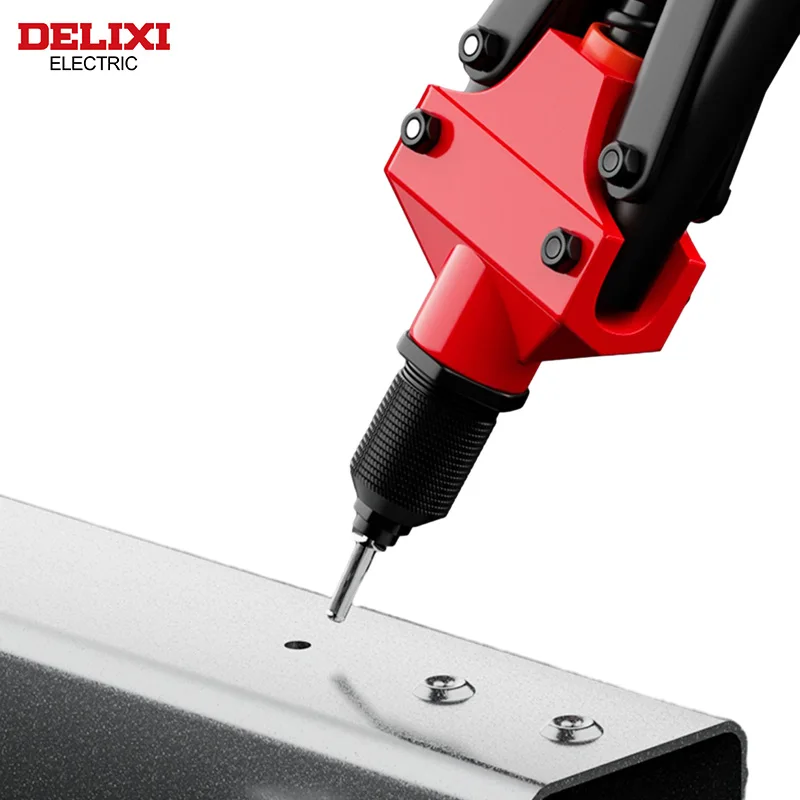 DELIXI ELECTRIC Rivet Gun Ręczny Profesjonalny Pistolet Naciągowy Ergonomiczny i Wysoka Dźwignia (8in,10in,12 W)