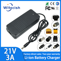 DC 21V 3A Lithium Battery Charger 18V 18.5V Charger Adapter,3A Fast Charging Adapter Adaptative Charger DC5.5*2.1MM EU Plug