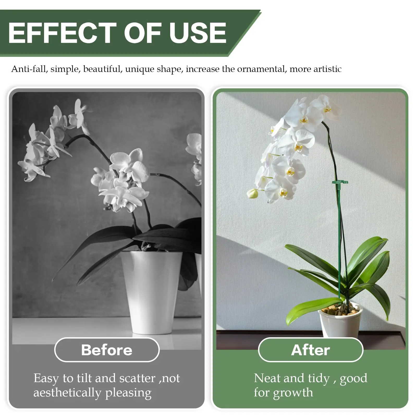 5/10PCS Anlage Unterstützt Stehen Schmetterlinge Orchidee Blume Topf Befestigungs Stangen Wiederverwendbare Gemüse Schutz Befestigungs Werkzeug Gartenarbeit Su – Detail 3