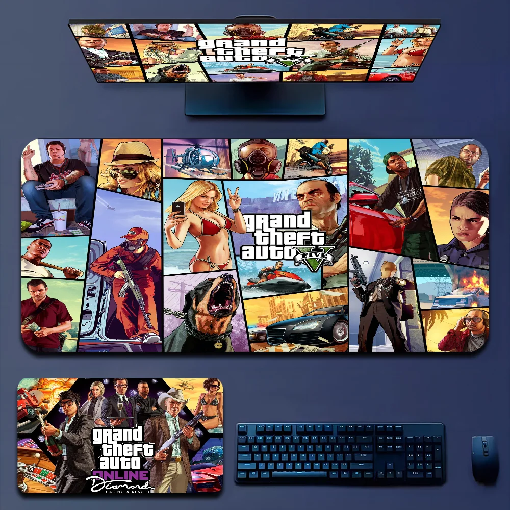 Grand Theft Auto GTA Game Rubber XXL Gaming Laptop Computer Desk Mat Mouse Pad Mouse Mat Notbook Mousepad Gamer