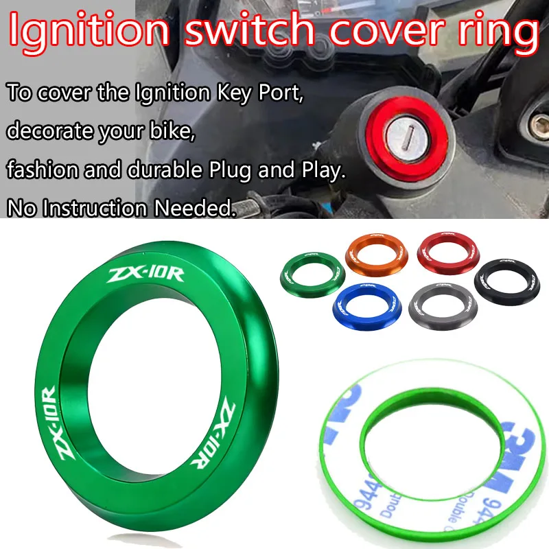 

For ZX10R ZX 10R 2021 Motorcycle Ignition Switch Cover Ring 2004-2020 2019 2018 2017 2016 2015 2014 2013 2012 2011 2010