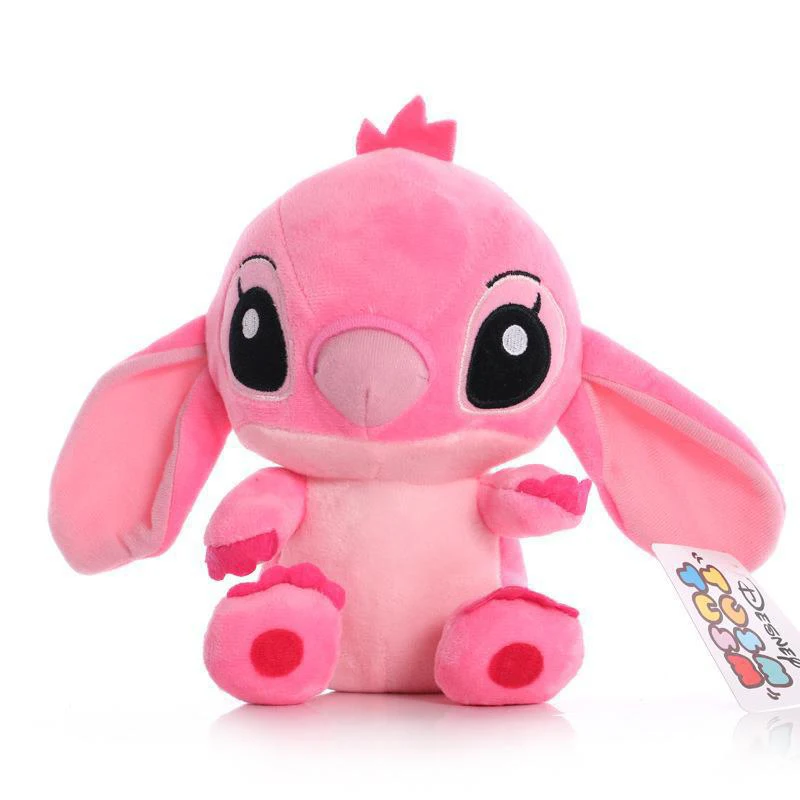 Disney-muñecos de peluche de Lilo y Stitch para niños, peluches de dibujos animados, azul, rosa, Stitch, regalos de navidad