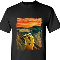 Funny Jake Scream T-shirt Adventure Time Graphic Print T Shirts Fashion Vintage Humor Men Women Cool Tshirt Summer Casual Tee