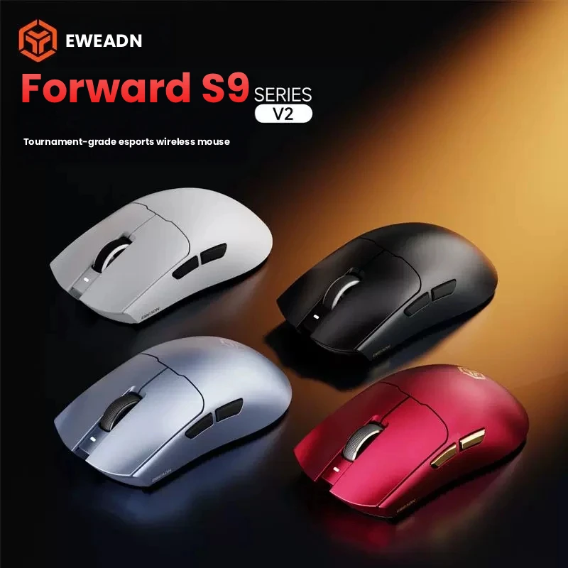 EWEADN S9V2/S9Pro Wireless Mouse Esports Gaming Bluetooth Tri-mode Lightweight Computer Office Large Hand