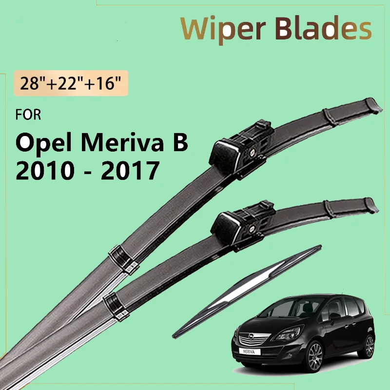 Front Rear Wiper Blades For Vauxhall Opel Meriva B 2010 - 2017 2015 2014 2013 2011 Crossvan Accessorie Windshield Window Brushes