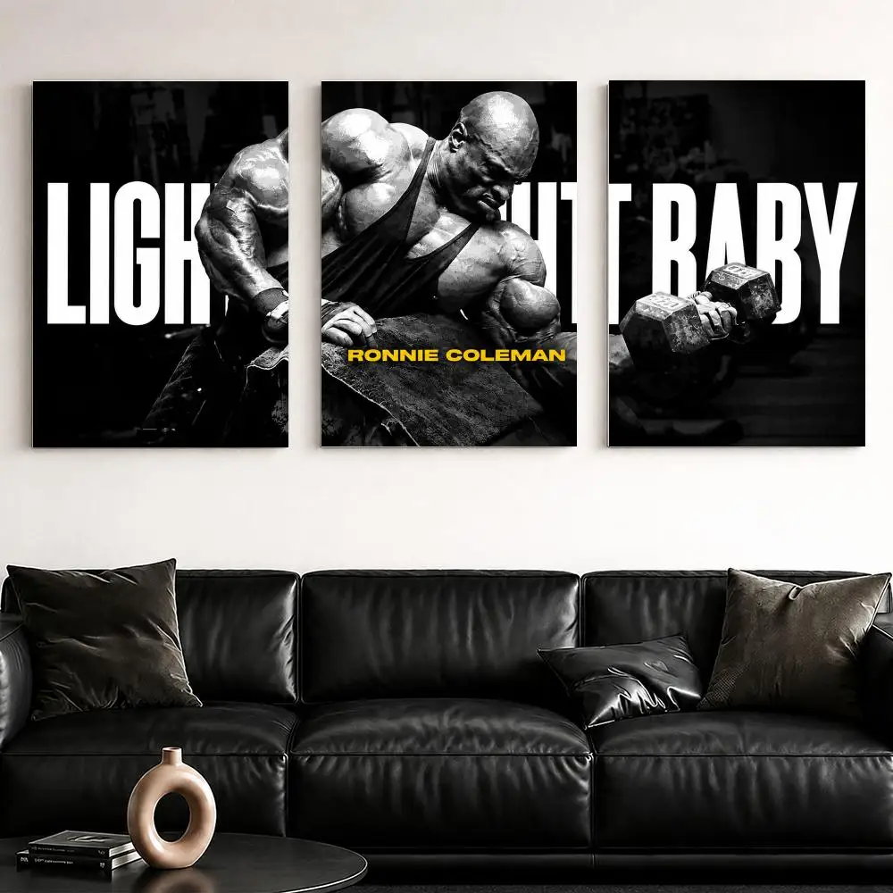 Ronnie Gym Inspiration Framed Wall Painting Ready to Hang Canvas Wall Art Poster for Bedroom Living Room Home Decor Gift