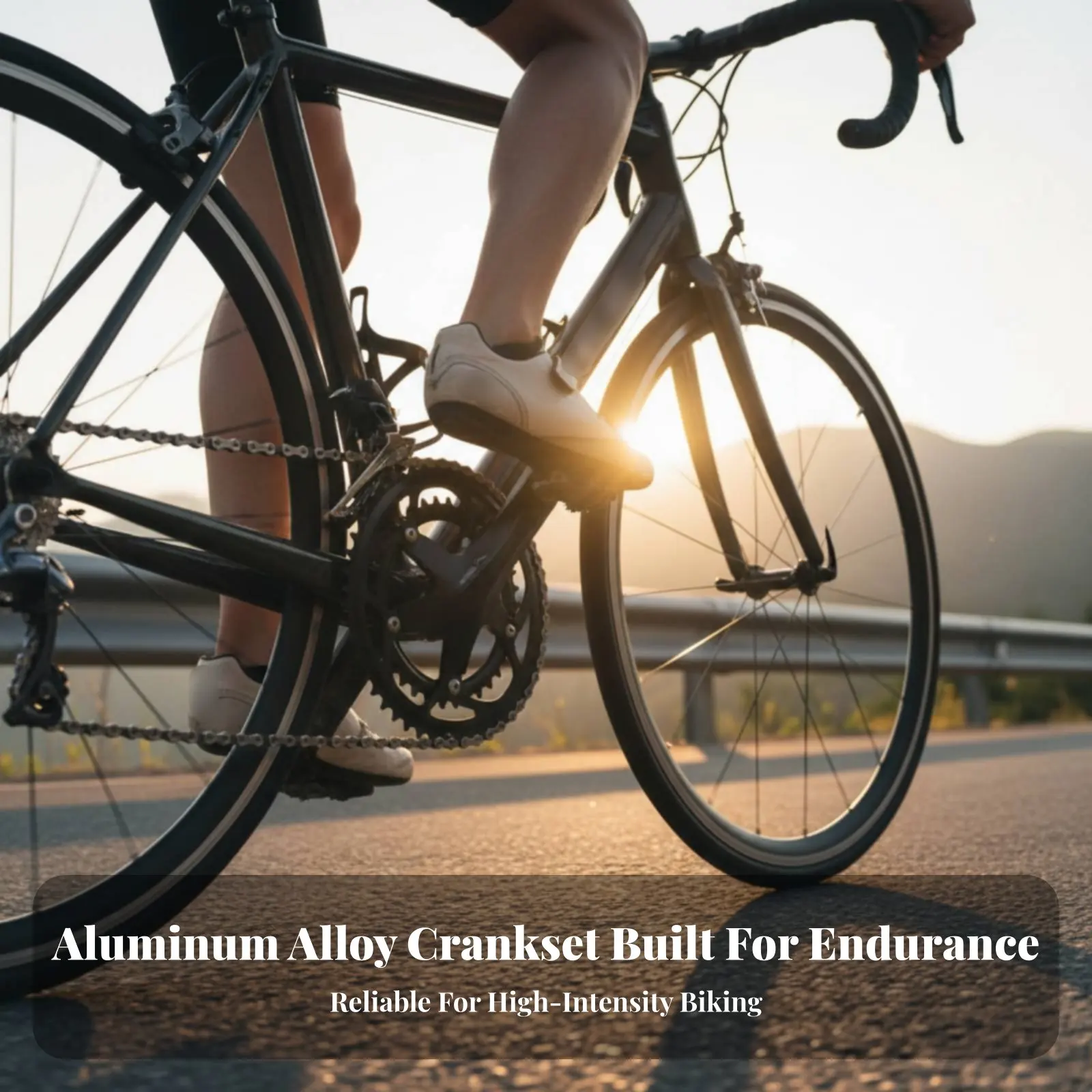 

Cycling Bike Double Pedal Limb S Et Lightweight Design Hollow Aluminum Pedal Limb S Et Cycle Chainwheel Set Effortless Pedaling