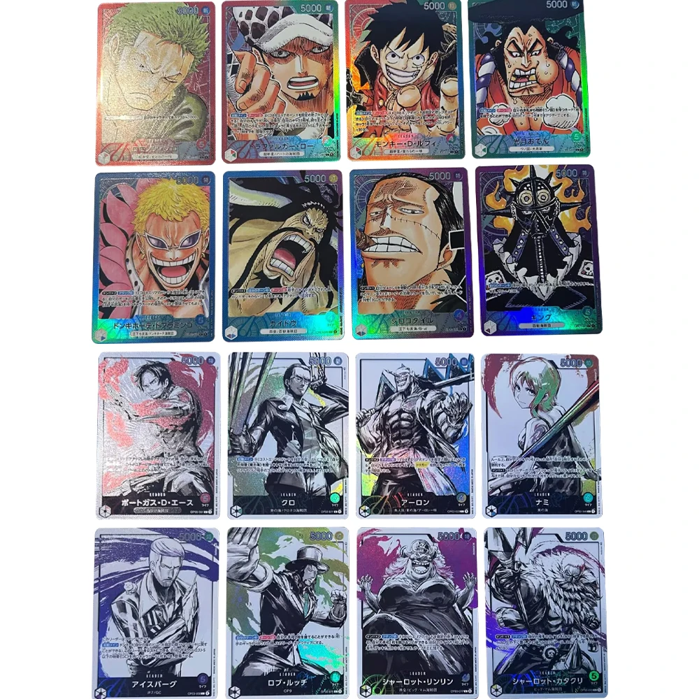 

8Pcs/set Anime OPCG Collection Card Monkey D Luffy Nami Shanks Yamato Roronoa Zoro OP01 OP03 Refraction Color Flash Card Gifts