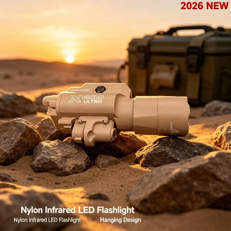 

2026 NEW Tactical 2 in 1 X400 LED Torch Laser Sight Fits 20mm Picatinny Rail for Airsoft Toy Outdoor Shooting Accessory