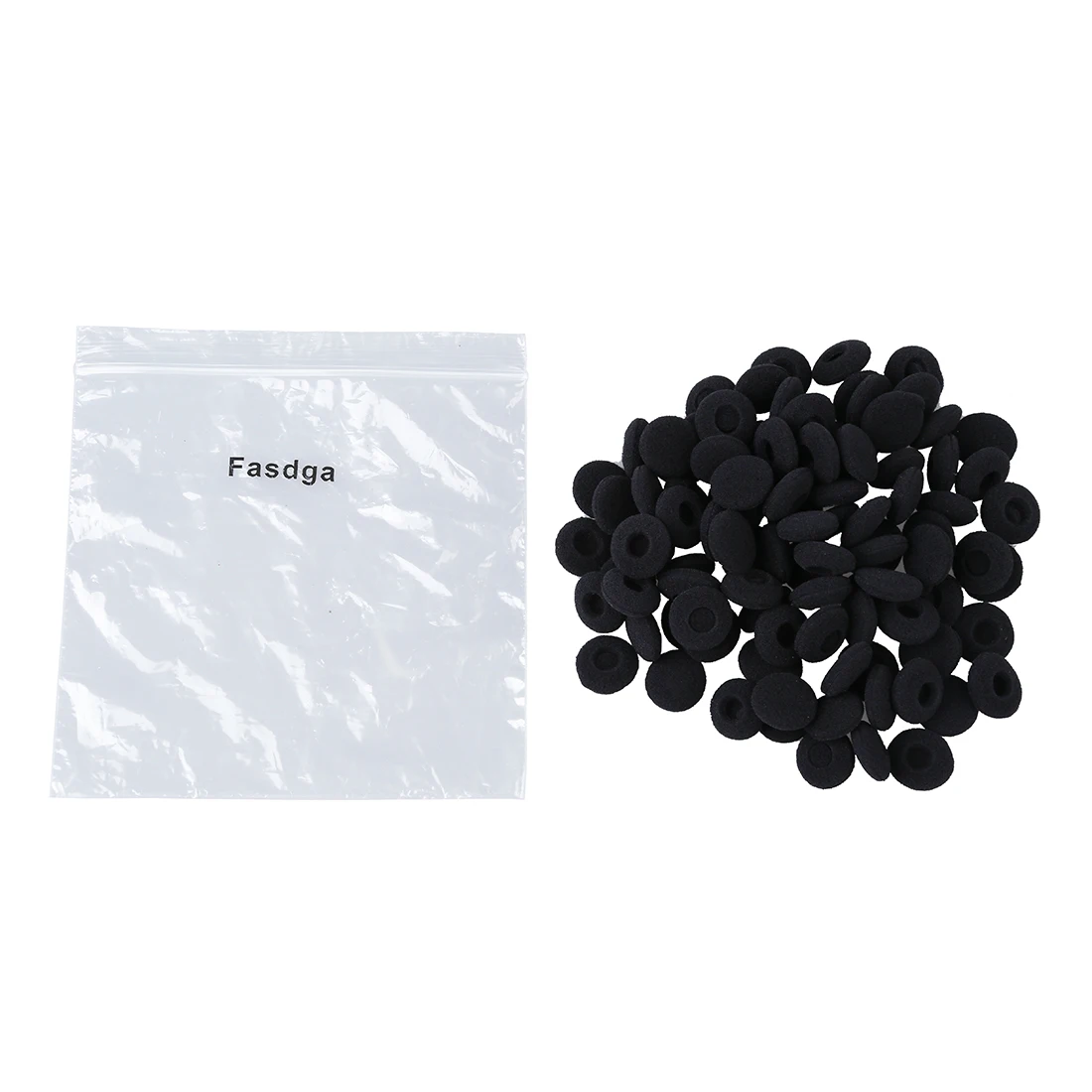 Fasdga 100 Pcs Black Sponge Earbud Headphone Cap Ear Pads Cover Replacement