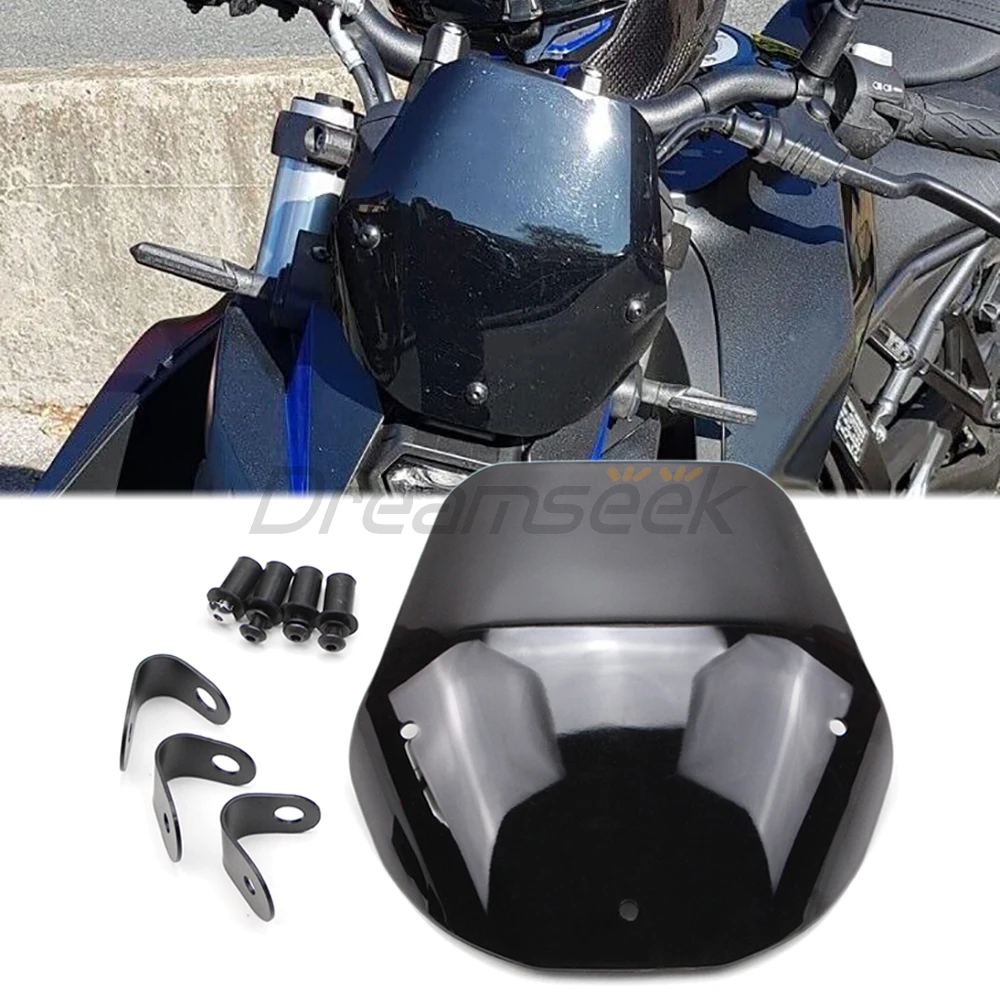 1Pcs Black Fairing Windshield Fly Windscreen for Suzuki GSX-8S GSX8S 2023+ Motorcycle Front Wind Deflector Visor Protector ABS