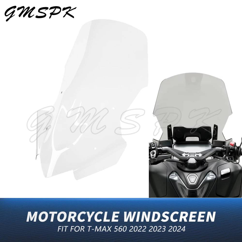 Motorcycle Windscreen Windshield Wind Deflector Shield Screen Visor Glass Fit For TMAX560 T-MAX 560 TMAX 560 2022-2024 2023