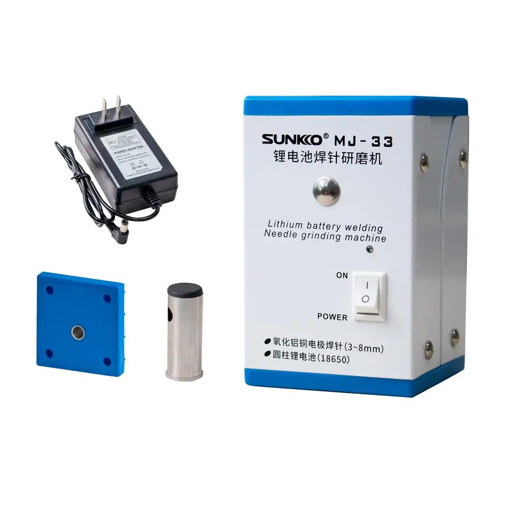 

SUNKKO MJ-33 Lithium Battery Welding Needle Grinding Machine Electrode Welding Pin 3-8mm DIY 12V Welder for 18650 Battery