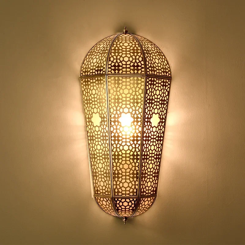 LED Wall Lamp Arabic Muslim Vintage Style Copper   Living Room Dining  Decorative Lighting   