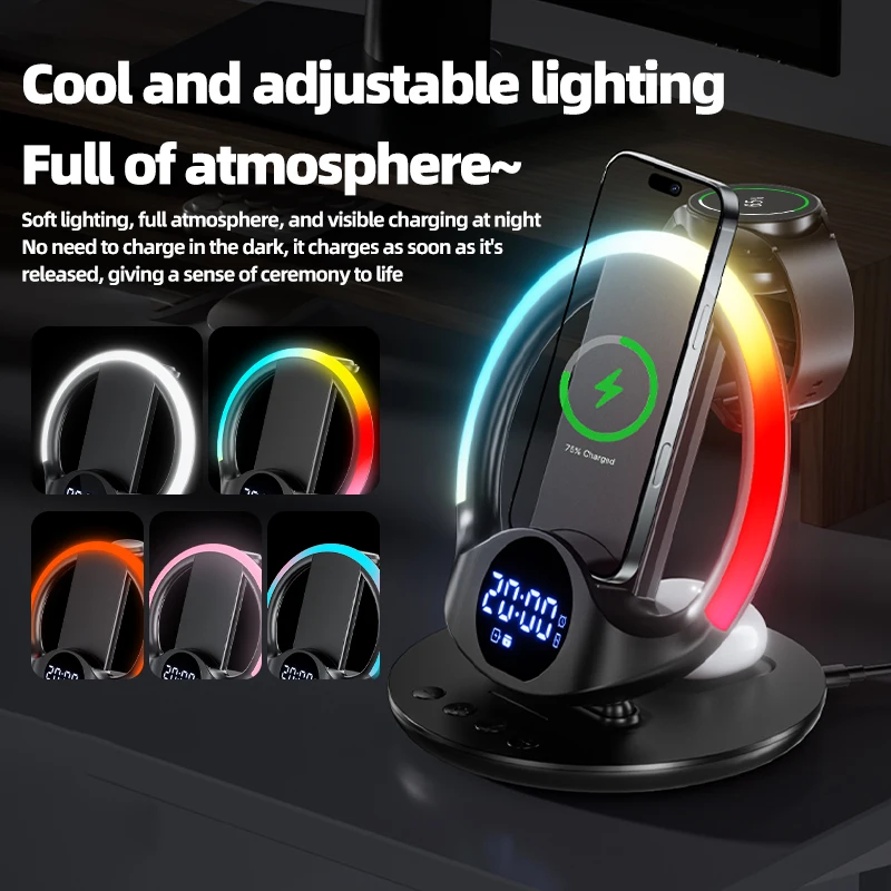 6-in-1-ワイヤレス充電器-rgbライト付き目覚まし時計-iphone-17～12、samsung、apple、galaxy-watch、airpods-pro、buds3-pro対応-急速充電
