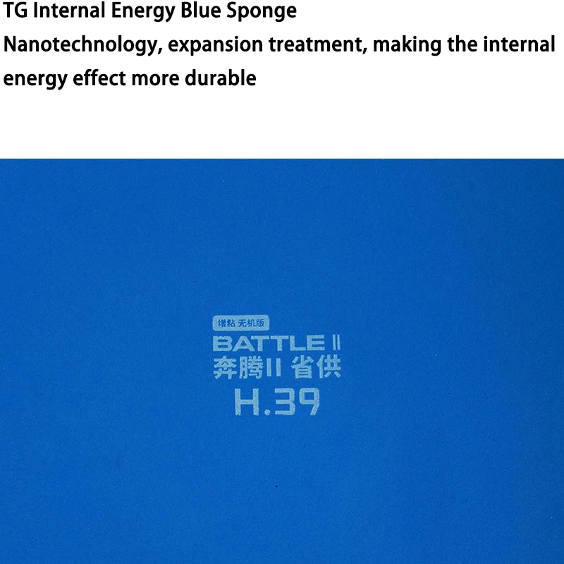 Vriendschap 729 BATTLE 2 Tafeltennisrubberblad Kleverig met blauwe spons Pips-in Speciaal gemaakt Pingpongrubber ITTF-goedgekeurd