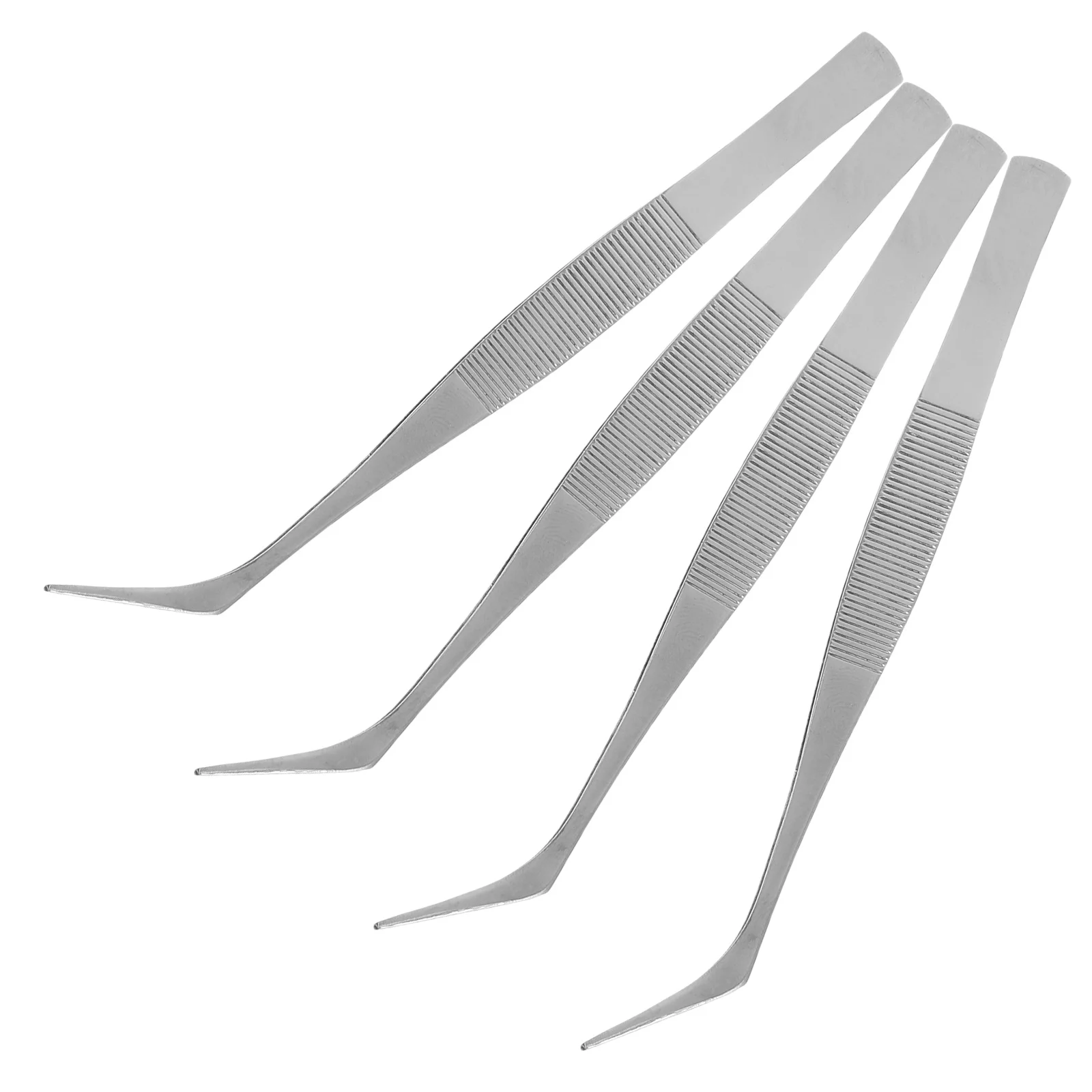 4Pcs Precision Tweezer Stainless Steel Antistatic for Electronics Repair Jewelry Making Laboratory Work Silver