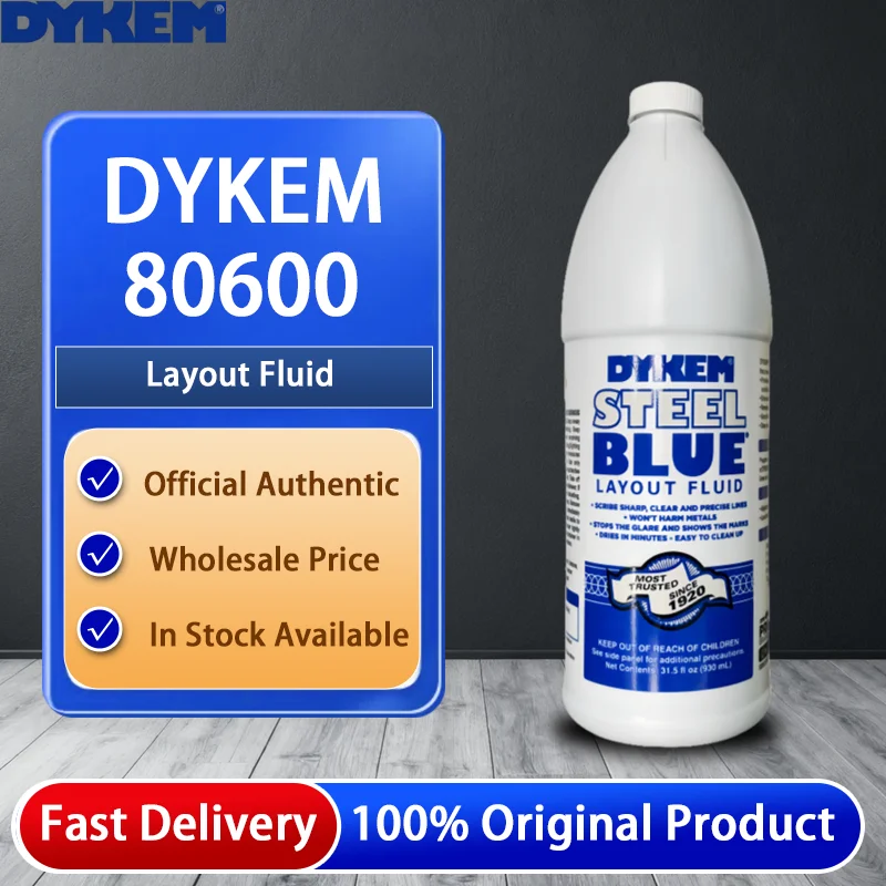 DYKEM STEEL BLUE 80600 Layout Fluid Blue Marking Fluid for Machinist Metal and Metalworking